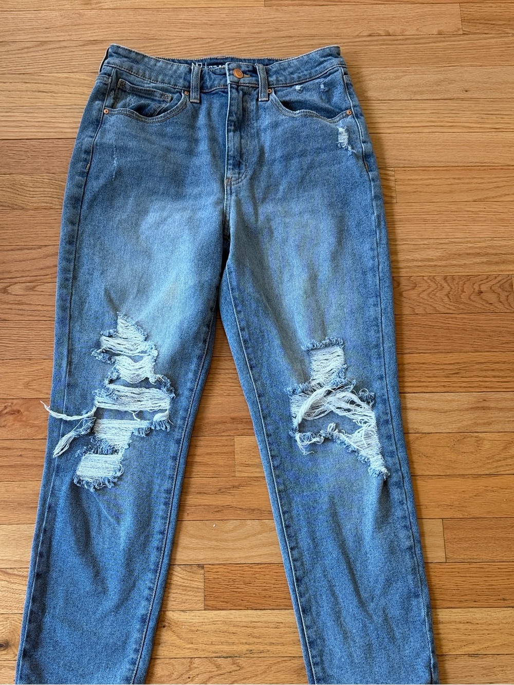 No Boundaries Light Blue Distressed Boyfriend Jeans